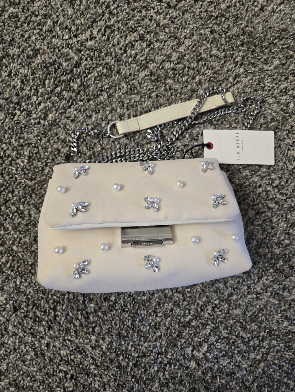 Ted Baker Ginette Pearl Gem Embellished Satin Bag